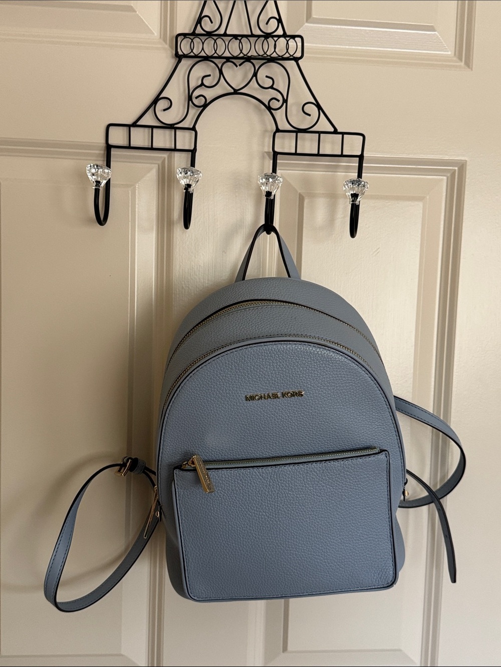 Michael Kors Women’s Light Blue Pebbled Leather Backpack EUC